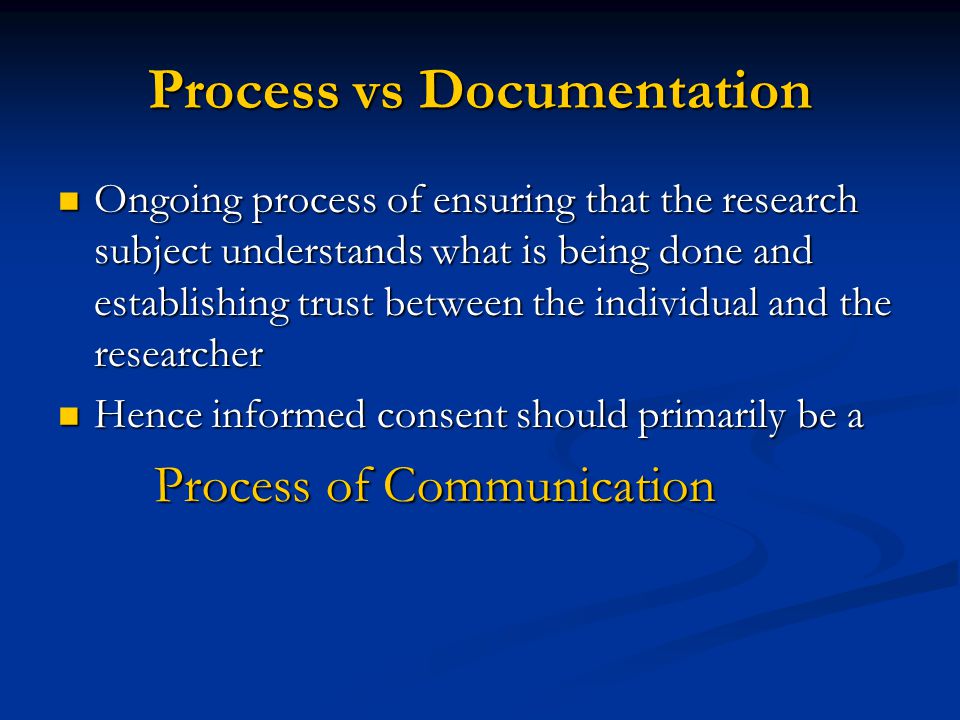 Documentation in research methodology